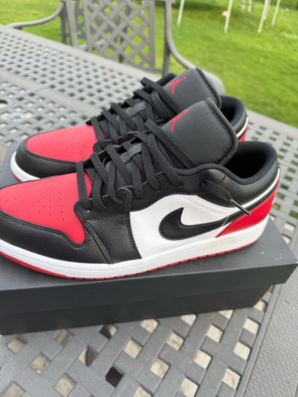 Jordan Low Top Sneakers - Black, Red & White - Picture 3 of 6